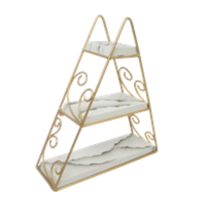 resources of Gold Javanese Ornament Triangle Wall Shelf #2 exporters